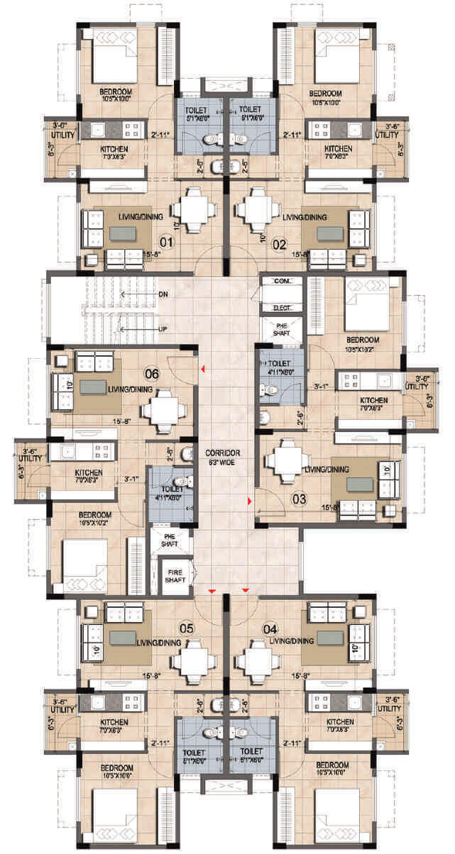 Provident Green Park Ready To Move In Flats For Coimbatore Provident Green Park Ready To Move In, Affordable Housing Apartment Floor Plans